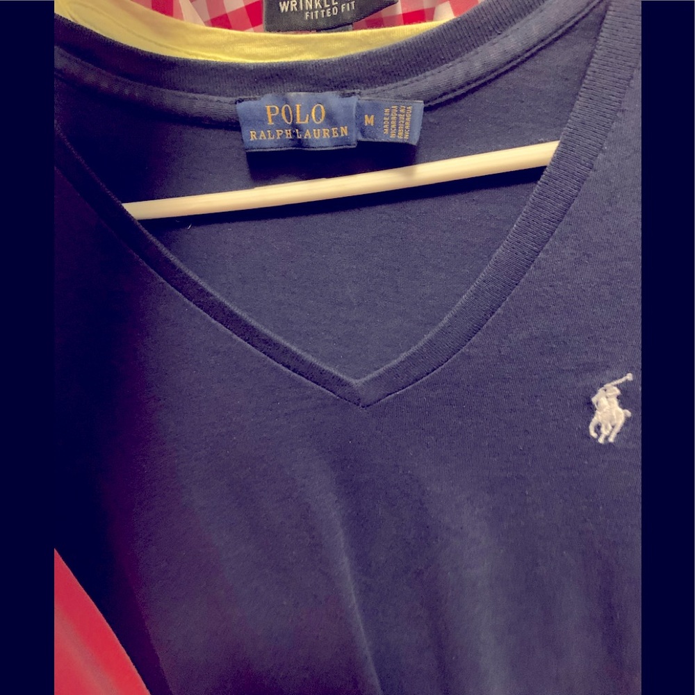 Womens Ralph Lauren V neck T-shirt short sleeve